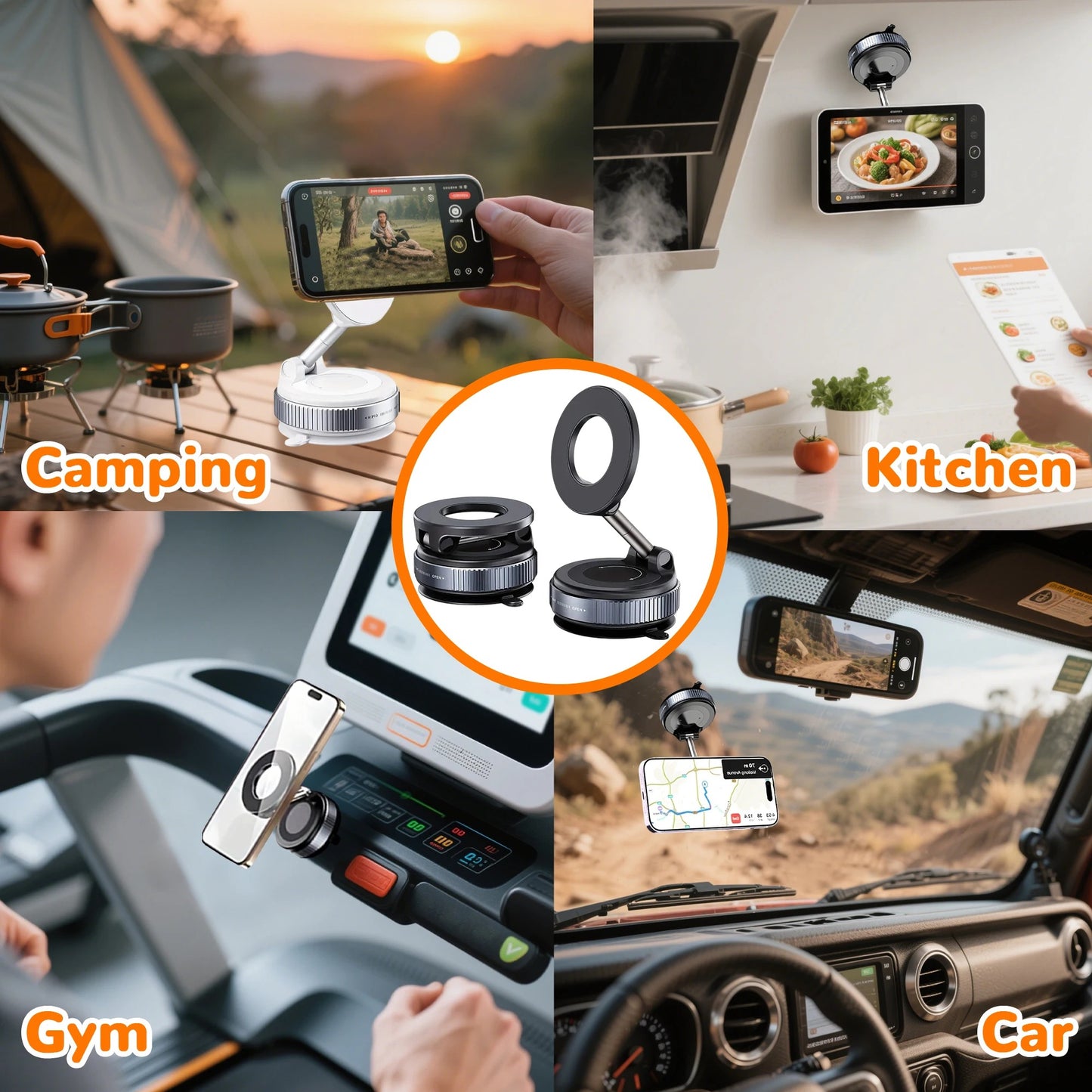 Car Vacuum Magnetic Phone Holder