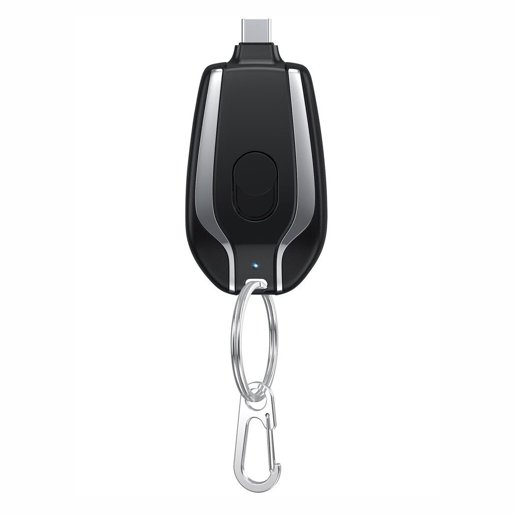 Keychain Mini Power Bank Portable Power Bank Mini Powerbank for Iphone Android TYPE-C Emergency Power 1500Mah Dropshipping