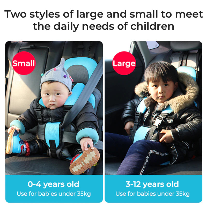 Child Safety Seat Mat for 6 Months to 12 Years Old Breathable Chairs Mats Baby Car Seat Cushion Adjustable Stroller Seat Pad