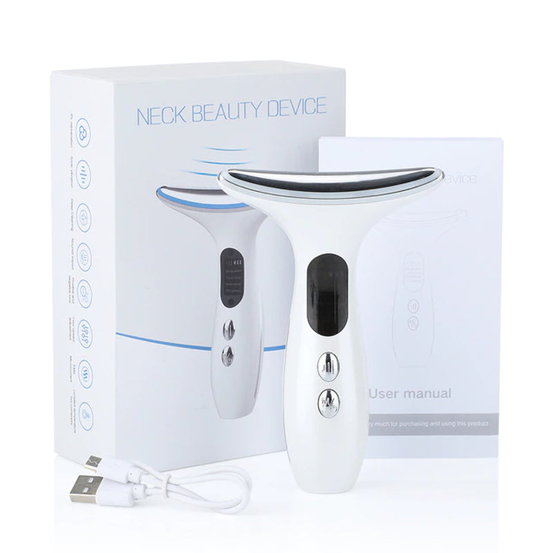 Neck Face Massagers anti Wrinkle Lifting 3 Colors Led Photon Therapy Skin Tighten Reduce Double Chin Beauty Device Skin Care