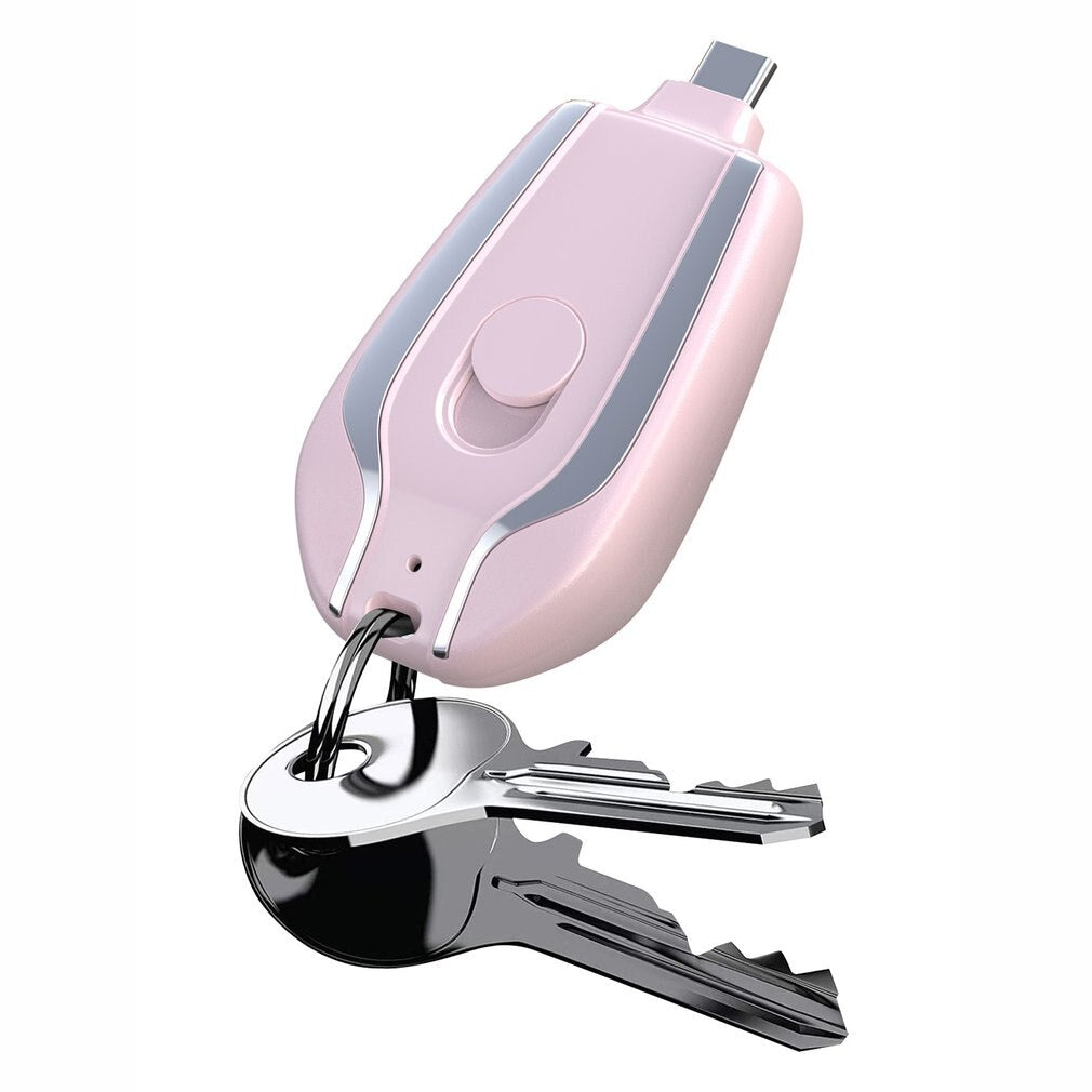 Keychain Mini Power Bank Portable Power Bank Mini Powerbank for Iphone Android TYPE-C Emergency Power 1500Mah Dropshipping