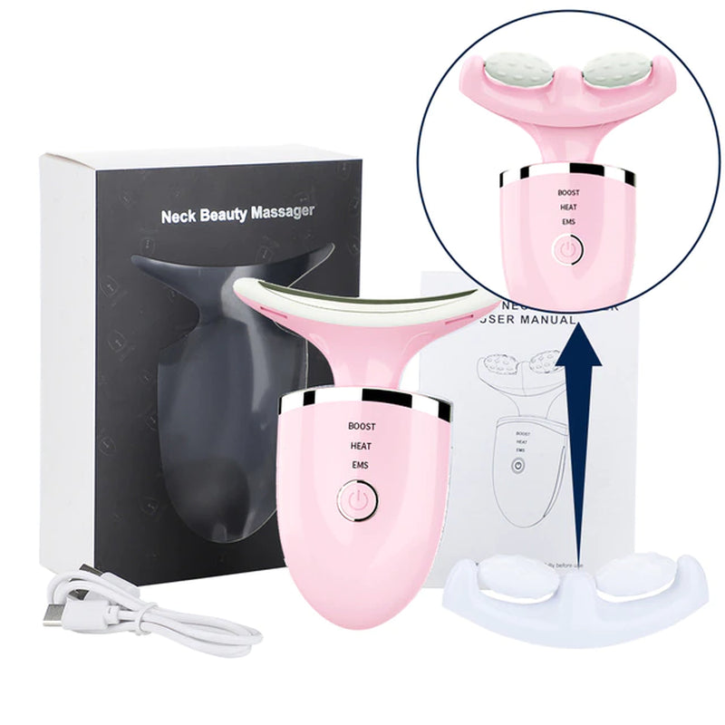 Neck Face Massagers anti Wrinkle Lifting 3 Colors Led Photon Therapy Skin Tighten Reduce Double Chin Beauty Device Skin Care