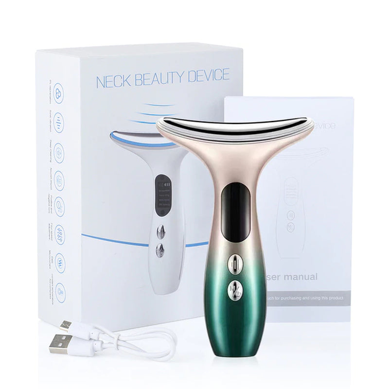 Neck Face Massagers anti Wrinkle Lifting 3 Colors Led Photon Therapy Skin Tighten Reduce Double Chin Beauty Device Skin Care