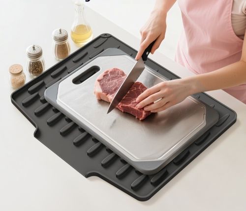 Odusly™ Silicone Sink Splash Guard & Dry Mat