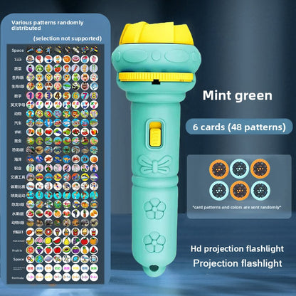 Cartoon Projection Flashlight for Kids Early Education