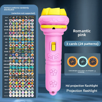Cartoon Projection Flashlight for Kids Early Education