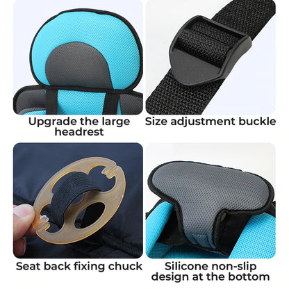 Child Safety Seat Mat for 6 Months to 12 Years Old Breathable Chairs Mats Baby Car Seat Cushion Adjustable Stroller Seat Pad