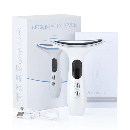 Neck Face Massagers anti Wrinkle Lifting 3 Colors Led Photon Therapy Skin Tighten Reduce Double Chin Beauty Device Skin Care