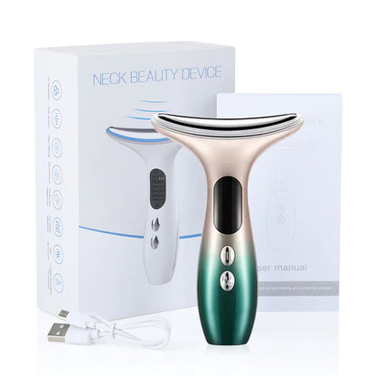 Neck Face Massagers anti Wrinkle Lifting 3 Colors Led Photon Therapy Skin Tighten Reduce Double Chin Beauty Device Skin Care